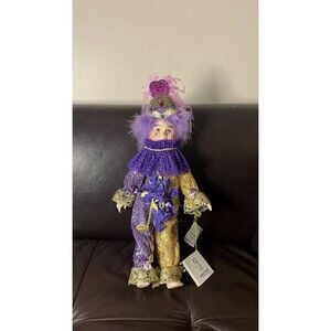 Kingstate Dollcrafter Rondele Clown Doll Robin Woods Bisque Porcelain Head VTG